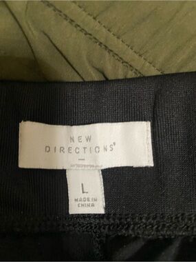 New Directions Black pull on “silky”feel pants